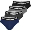 Umbro Pánske Slipy Bavlnené Čierne 4 Ks Náhľad obrázku produktu 2