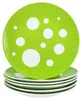 set di 6 piatti da torta a pois verdi Pula in porcellana 6 Anteprima dell’immagine prodotto 1