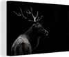 MuchoWow® - Leinwandbilder - Hirsch - Schwarz - Weiß - Produktbild-Vorschau 1