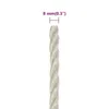vidaXL Corde de travail blanche 8 mm 25 m Polypropylène Voir les images du produit 5