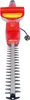 A red electric hedge trimmer with a gray blade is shown against a white background. Náhľad obrázku produktu