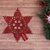 Rote durchbrochene Schneeflocke, Christbaumspitze, Produktbild-Vorschau 4
