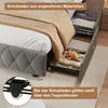 Łóżko tapicerowane 160x200 cm z 4 szufladami, zagłówkiem z Podgląd zdjęcia produktu 7
