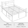 Yaheetech Metallbett Minimalistischer Bettrahmen mit Produktbild-Vorschau 7