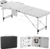 XMTECH table de massage pliante blanche avec accoudoirs & Voir les images du produit 1