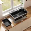 Granitspüle & Küchenspüle 70 x 46 cm mit Abtropfkorb, Produktbild-Vorschau 3