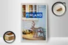 Holzschild Reise 12x18 cm Finnland Hirsch Lichterkette Produktbild-Vorschau 3