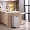 Tritt-Mülleimer rechteckig 40 Liter, EKO - Matt Edelstahl Produktbild-Vorschau 9