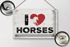 Blechschild Spruch 20x30 cm I love horses Schild Produktbild-Vorschau 3
