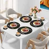 Homcomodar Set de 6 Sets de Table Ronds Noir 34cm - Lavable Voir les images du produit 6