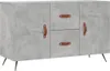 vidaXL Sideboard Betongrau 100x36x60 cm Holzwerkstoff Produktbild-Vorschau 2