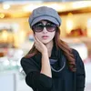 Retro Herbst Winter Frauen Mädchen Kunstwolle einfarbige Produktbild-Vorschau 7
