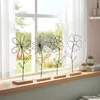 Blumen Deko Aufsteller 4er Set Metall Schwarz MDF Produktbild-Vorschau 4