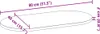 Tischplatte Dunkelbraun 80x40x2 cm Massivholz Eiche Oval Produktbild-Vorschau 10