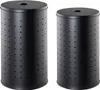 Wäschesammler-Set 2-teilig - Schwarz - Edelstahl - 37 Liter Produktbild-Vorschau 1