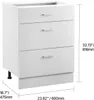 VEVOR weißer Unterschrank (600 x 475 x 816 mm) mit 3 Produktbild-Vorschau 8