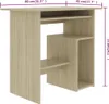 vidaXL Stôl Sonoma Dub 80x45x74 cm odvodený výrobok z dreva Náhľad obrázku produktu 7