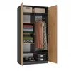 Malwa SD-90 ANTRACITE ARTISAN Kleiderschrank Produktbild-Vorschau 4