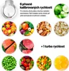 A collage of images showing various food items and a blender dial, accompanied by text describing product features. Náhled obrázku produktu