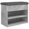 A shoe bench with two shelves and a padded top, presented against a white background. Voir les images du produit