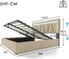 MODFU Lit Coffre Double 160x200 avec Ports USB Type-C et Voir les images du produit 4