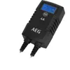 A black battery charger with a digital display and the brand name 'AEG' visible. Produktbild-Vorschau