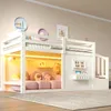 Kinder Hochbett mit Fenster, LED Leiter, Stauraum, Kiefer, Produktbild-Vorschau 6