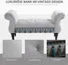HOMCOM Luxusná lavica Čalúnená lavica Lavica na sedenie Náhľad obrázku produktu 5