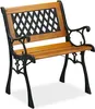 Relaxdays Gartenstuhl mit Armlehne, belastbar, niedrig, Produktbild-Vorschau 1