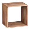 Wohnling Massivholz Akazie Cube Regal 43,5 x 43,5 x 33 cm Voir les images du produit 1