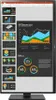 A vertical monitor displaying a presentation with various charts and graphs. Produktbild-Vorschau