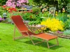 Gartenstuhl terracotta Sonnenliege Strandstuhl Sonnendach Produktbild-Vorschau 3