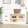 vidaXL Lavica na topánky biela 100x34x45 cm Masívne Náhľad obrázku produktu 2
