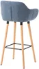 DELUKE® Barhocker mit Lehne Blau VILO - Stoffbezug, Produktbild-Vorschau 3