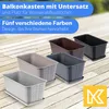 KADAX Blumenkasten 40 cm Braun mit Untersetzer, Produktbild-Vorschau 5