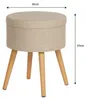 Pouf Rebecca Mobili Tiaré 45x36x36 cm MDF, PET, metallo Anteprima dell’immagine prodotto 4