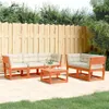 5-tlg. Garten-Sofagarnitur mit Kissen Wachsbraun Produktbild-Vorschau 1