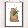 Mr. & Mrs. Panda Bild Bär Lied DIN A5 - Weiß - Geschenk, Produktbild-Vorschau 2