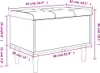 Panca con vano portaoggetti Bianco 62x42x46 cm Materiale a Anteprima dell’immagine prodotto 7