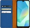 A flip case for a smartphone, showing the inside with card slots and the phone screen. Podgląd zdjęcia produktu