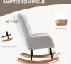 HOMCOM Sedia a dondolo, sedia a dondolo con braccioli, look Anteprima dell’immagine prodotto 4