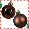 Weihnachtskugeln Kunststoff 4cm 16 Stück - Espressobraun Produktbild-Vorschau 4