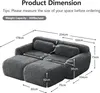 STILVORA Schlafsofa mit 2 Ottomans, Zweisitzer Sofa Produktbild-Vorschau 7