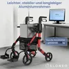 ELONEO 2in1 Rollstuhl Rollator faltbar und leicht mit Sitz, Produktbild-Vorschau 9