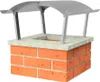 A chimney cap on top of a brick chimney. Produktbild-Vorschau
