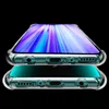 Two transparent phone cases are stacked on top of each other against a black background. Produktbild-Vorschau