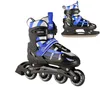 A pair of convertible roller skates and ice skates are displayed against a white background. The roller skates are in the foreground, and the ice skates are in the background. Voir les images du produit