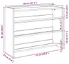 vidaXL Schuhregal Weiß 80x25x62 cm Holzwerkstoff Produktbild-Vorschau 8