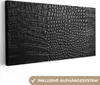 MuchoWow® - Leinwandbilder - Leder - Textur - Schwarz - Produktbild-Vorschau 1