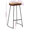 Barhocker 2 Stk. Dunkelbraun 44x37,5x78 cm Produktbild-Vorschau 10
